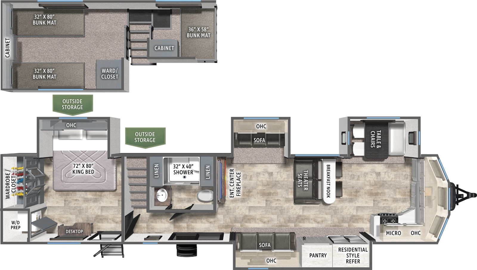 Puma Vista 403LFT Floorplan